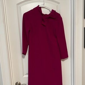 Eliza J Fuchsia Long Sleeve Dress with Bow